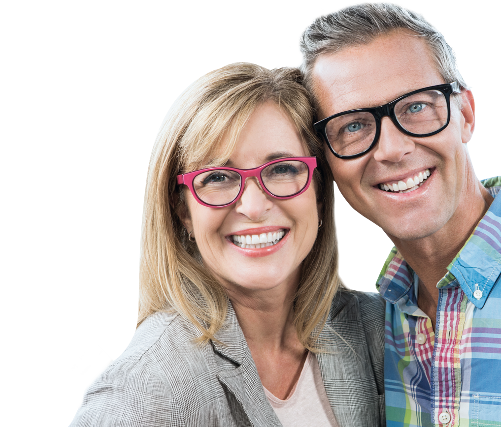 pareja con anteojos
